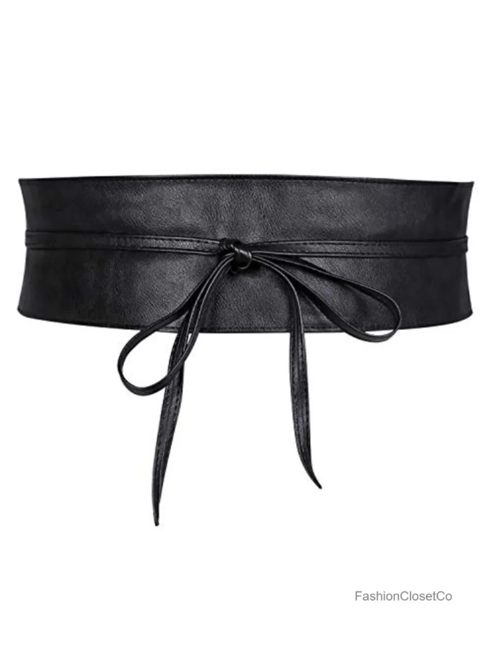 Wide PU Leather Waist Belt Self Tie Wrap Waistband Boho Halloween Costume